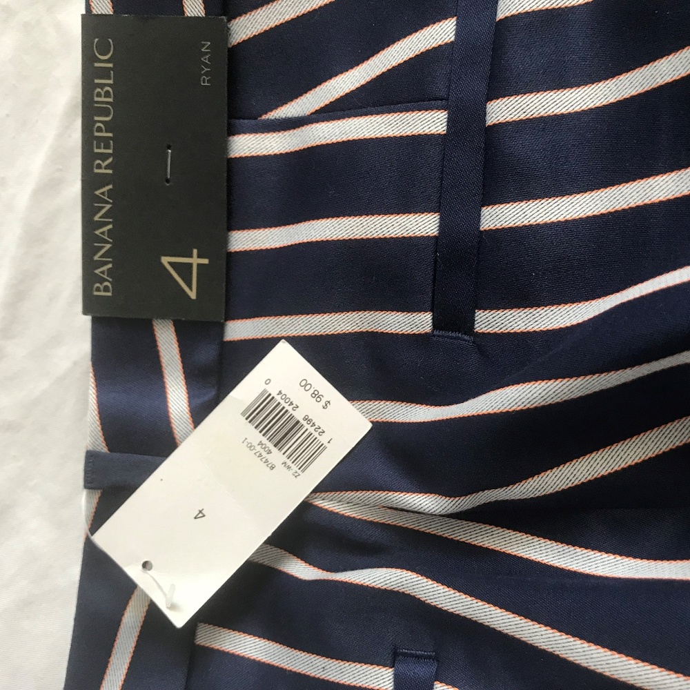 Navy pinstripe Banana Republic Dress Pants